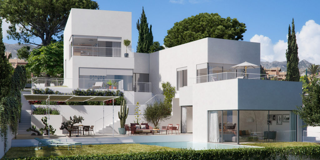Obras 2020/21. AGi architects. 5 Gemas. Viviendas de lujo en Marbella. Imagen de Viz Design Company.