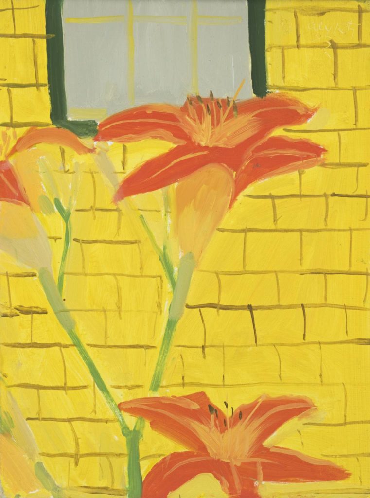 Lillies Against Yellow House 1983 Alex Katz